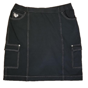 Dream Jeannes by Quacker Factory Black Denim Skort Size Medium EUC